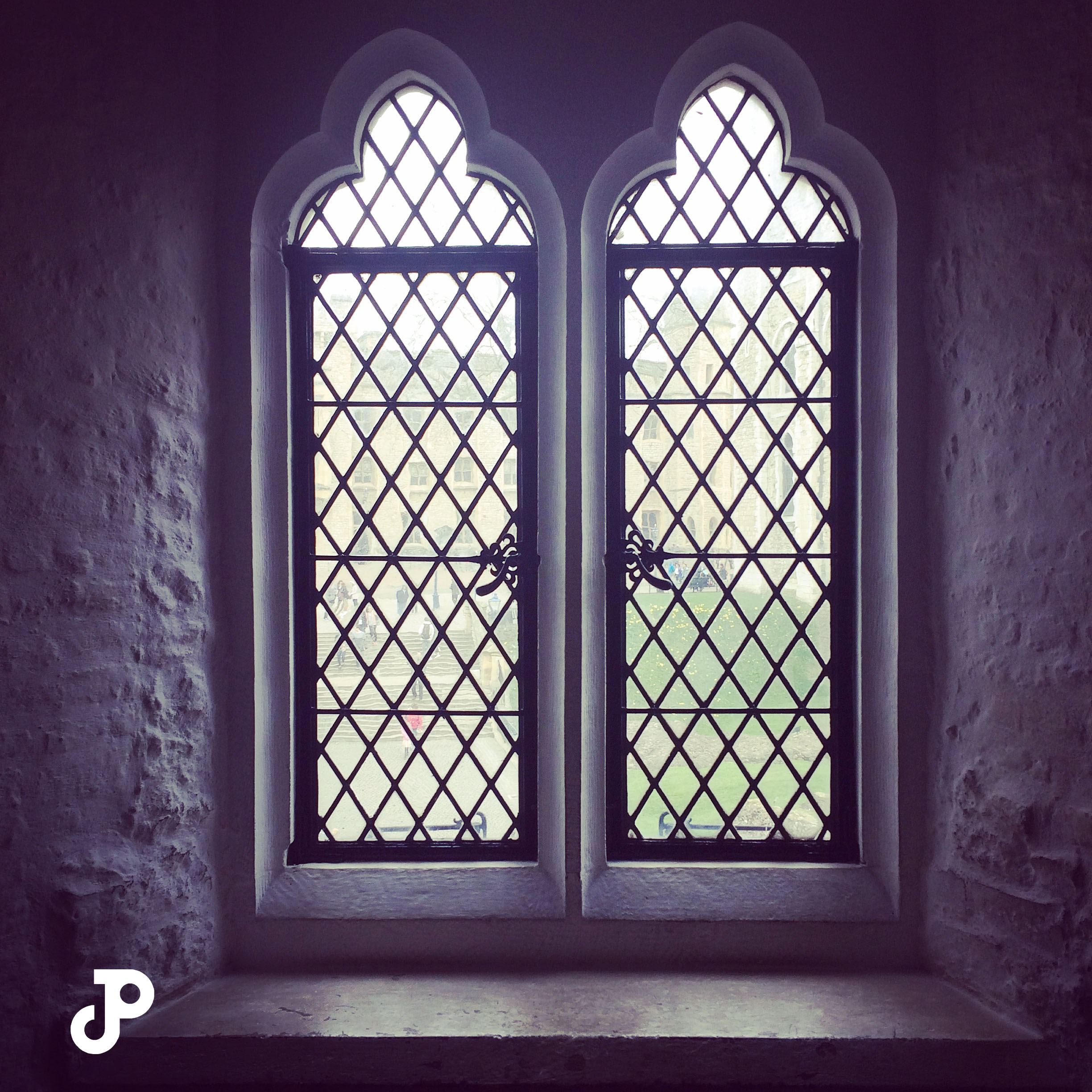 windows in the Bloody Tower at the Tower of London