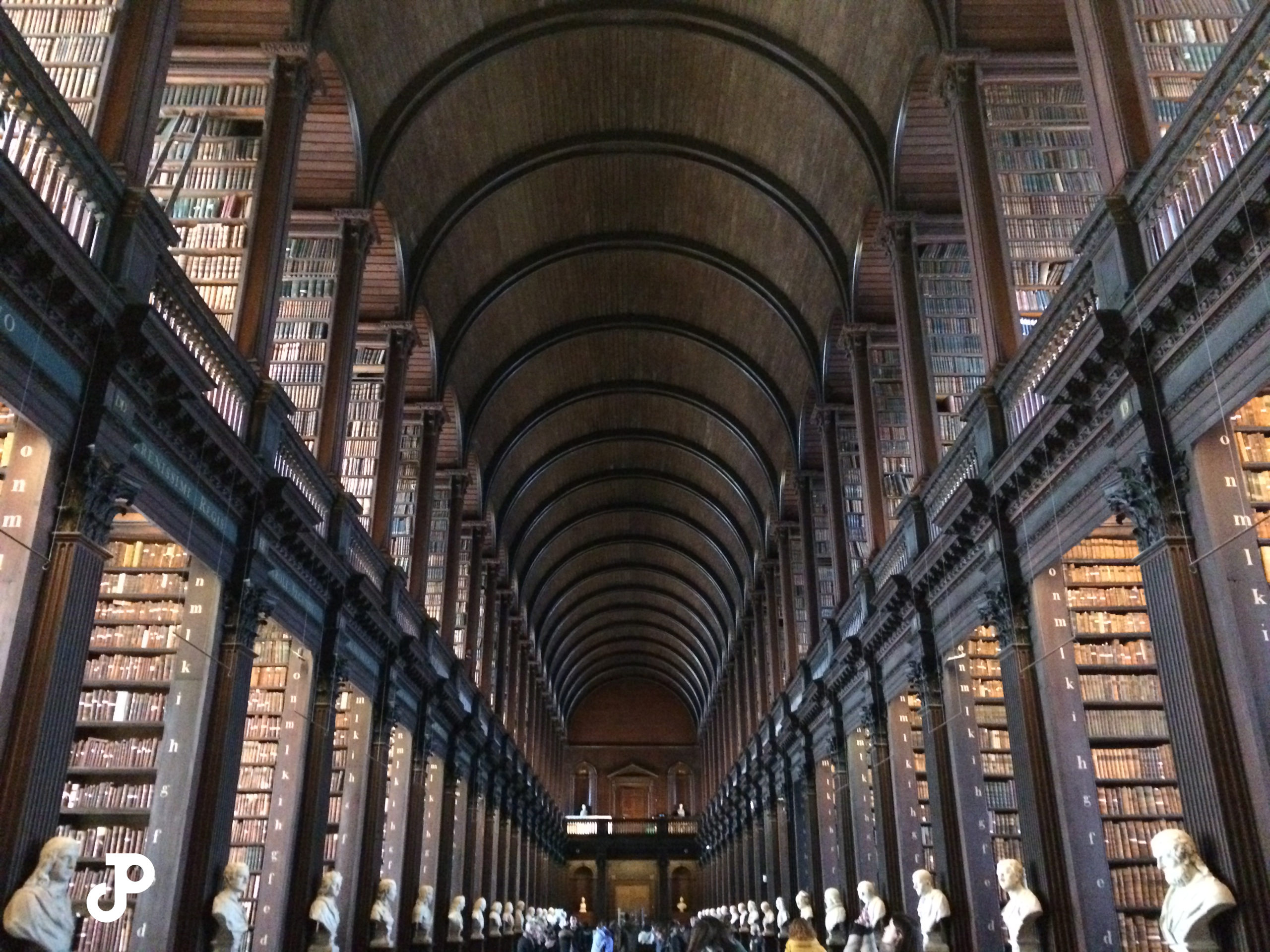 the Long Room in the Old Library at Trinity College
