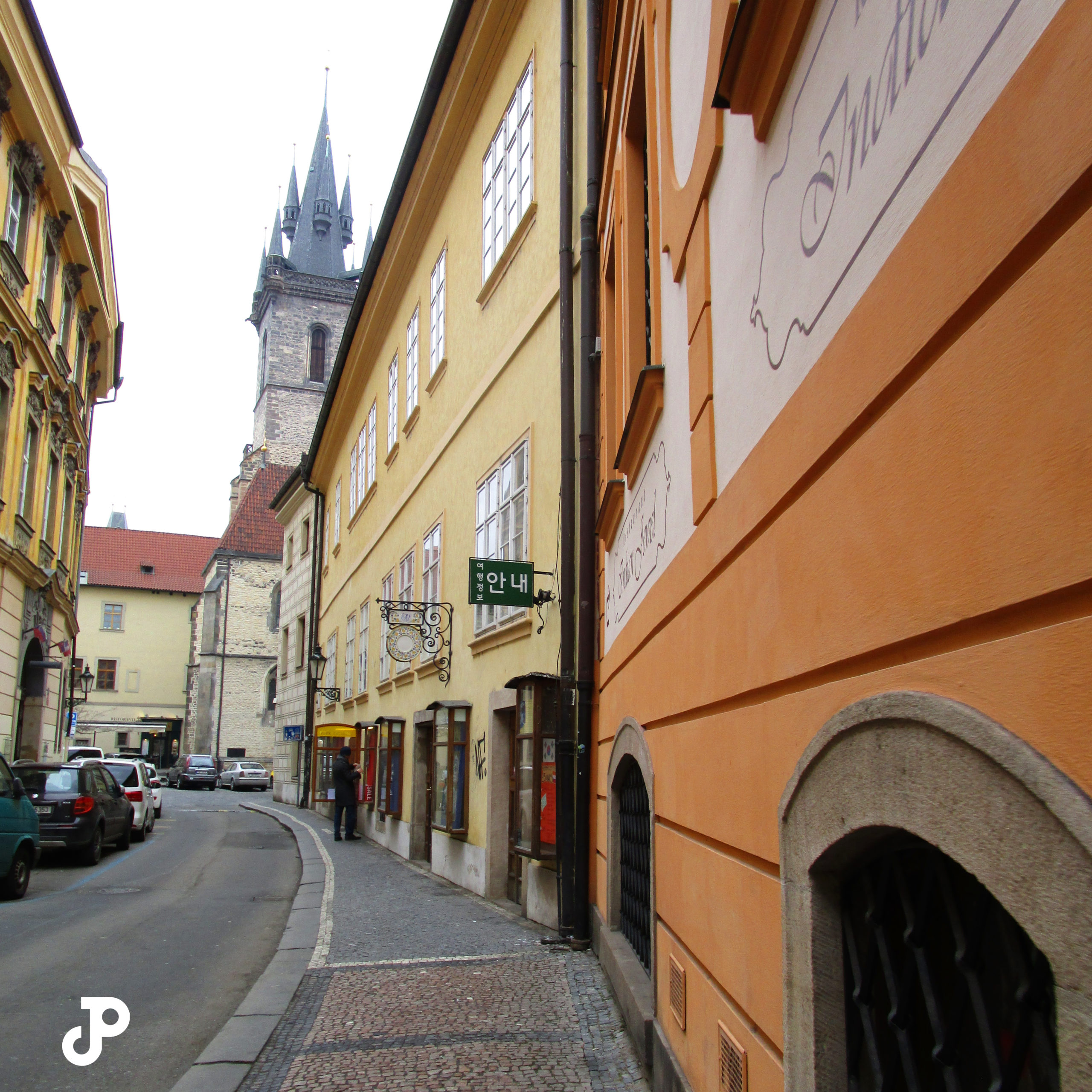 a curving road in Prague