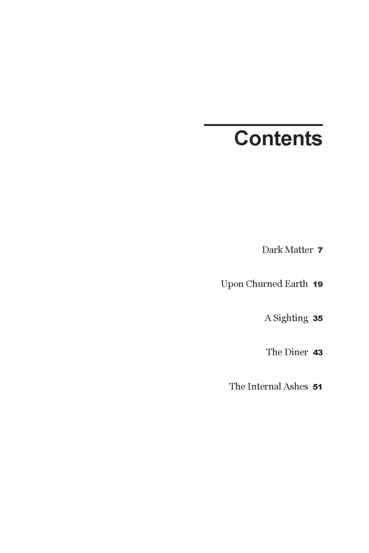 The Internal Ashes contents page